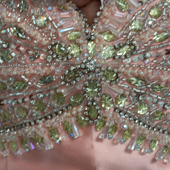 NEW Tony Bowls La Gala Evening Prom Gown Dress peach Sz 8 - Picture 10 of 10